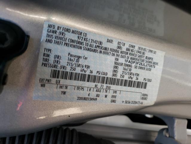 Photo 9 VIN: 1FADP3F28JL270879 - FORD FOCUS SE 