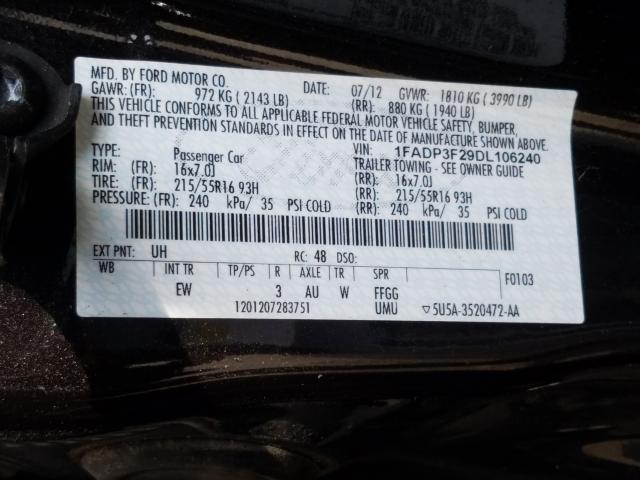 Photo 9 VIN: 1FADP3F29DL106240 - FORD FOCUS SE 