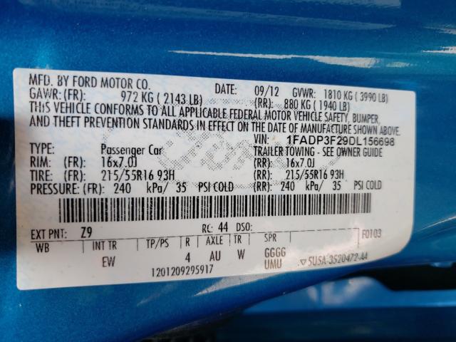 Photo 9 VIN: 1FADP3F29DL156698 - FORD FOCUS SE 