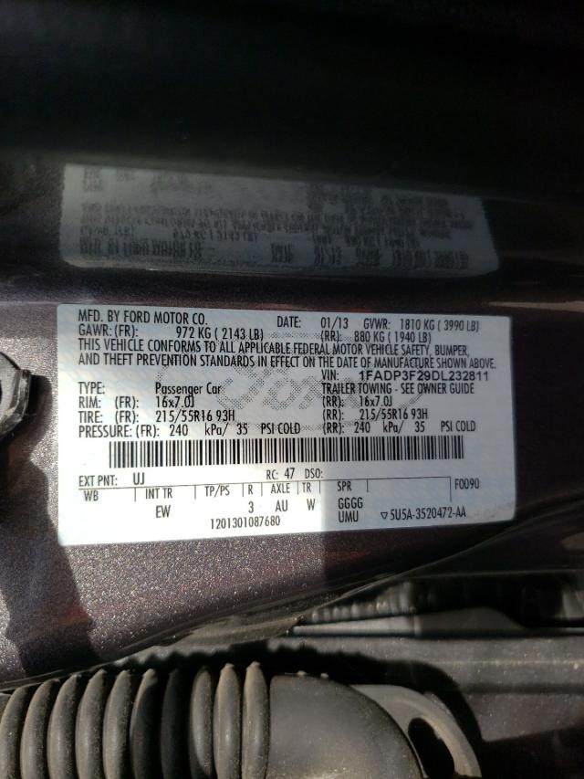 Photo 9 VIN: 1FADP3F29DL232811 - FORD FOCUS SE 