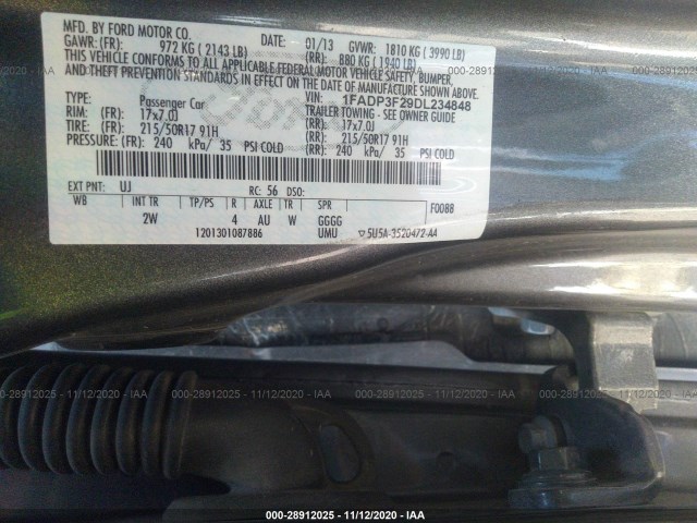 Photo 8 VIN: 1FADP3F29DL234848 - FORD FOCUS 