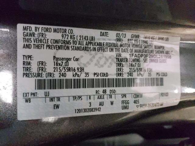 Photo 9 VIN: 1FADP3F29DL261998 - FORD FOCUS SE 