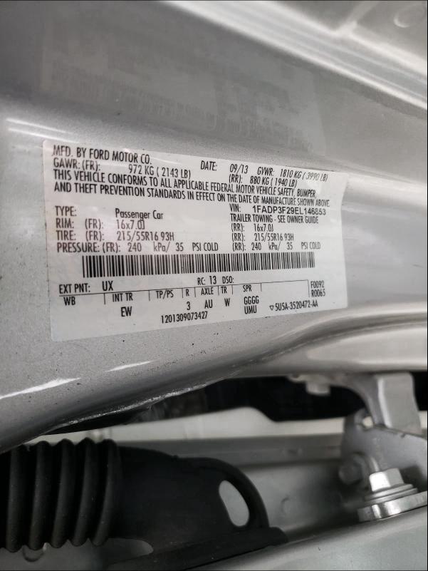 Photo 9 VIN: 1FADP3F29EL146853 - FORD FOCUS SE 