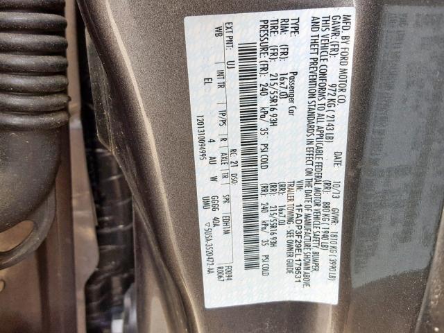 Photo 9 VIN: 1FADP3F29EL179531 - FORD FOCUS SE 