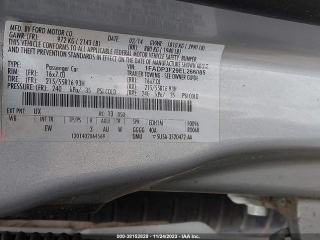 Photo 8 VIN: 1FADP3F29EL266085 - FORD FOCUS 