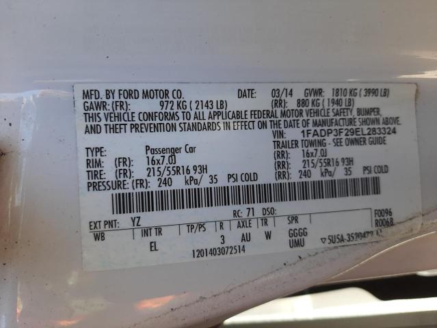 Photo 9 VIN: 1FADP3F29EL283324 - FORD FOCUS SE 