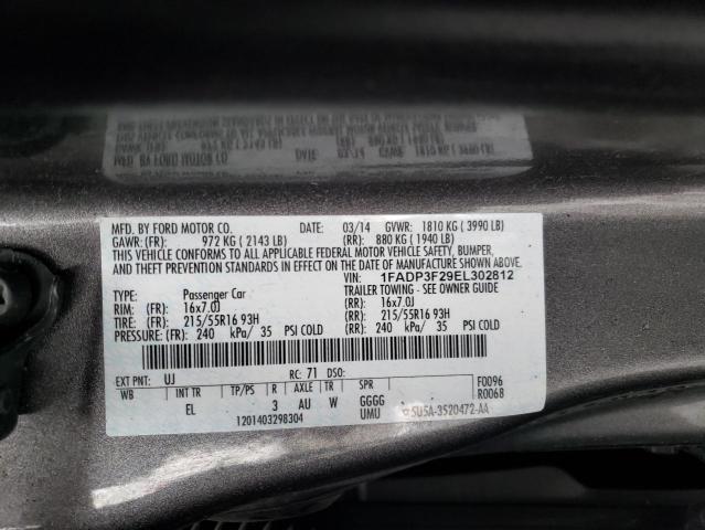 Photo 11 VIN: 1FADP3F29EL302812 - FORD FOCUS SE 