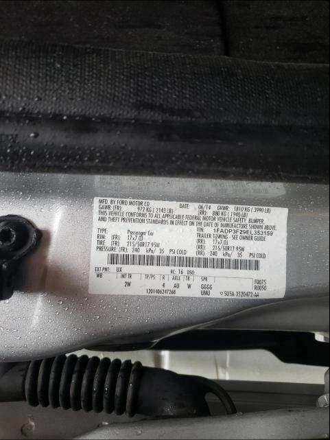 Photo 9 VIN: 1FADP3F29EL353159 - FORD FOCUS SE 