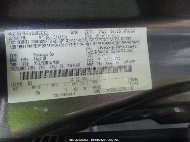 Photo 8 VIN: 1FADP3F29EL395427 - FORD FOCUS 