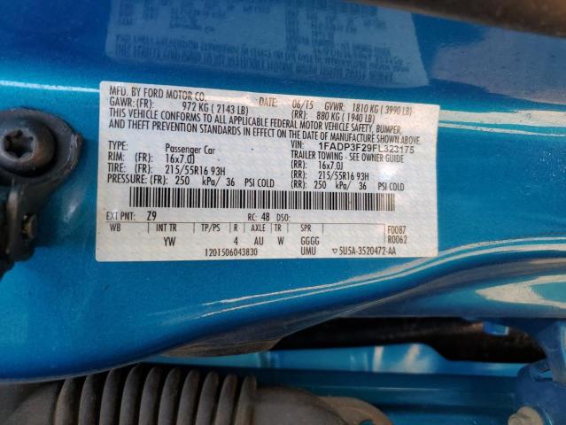 Photo 11 VIN: 1FADP3F29FL323175 - FORD FOCUS SE 