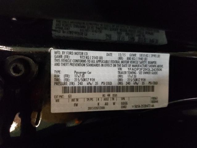 Photo 9 VIN: 1FADP3F29GL243506 - FORD FOCUS SE 