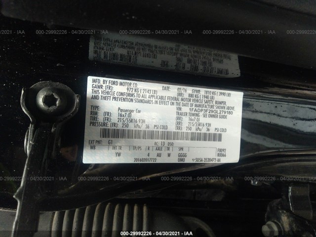 Photo 8 VIN: 1FADP3F29GL279180 - FORD FOCUS 