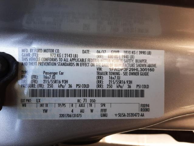 Photo 9 VIN: 1FADP3F29HL300160 - FORD FOCUS SE 