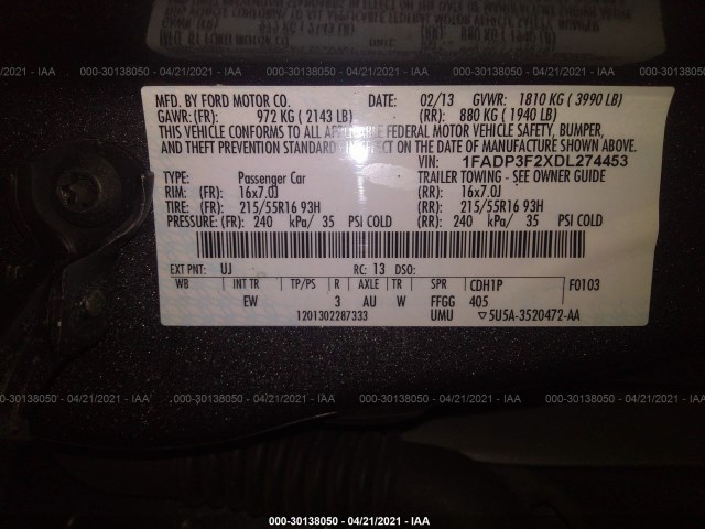 Photo 8 VIN: 1FADP3F2XDL274453 - FORD FOCUS 