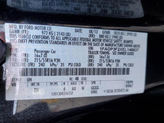 Photo 12 VIN: 1FADP3F2XEL148837 - FORD FOCUS SE 