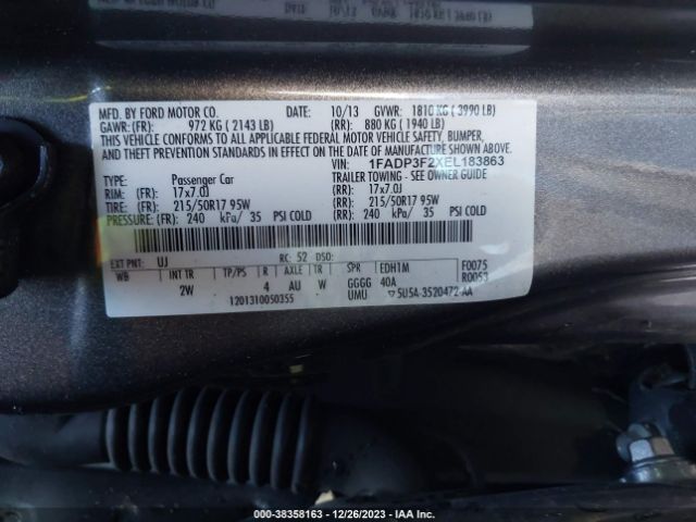 Photo 8 VIN: 1FADP3F2XEL183863 - FORD FOCUS 