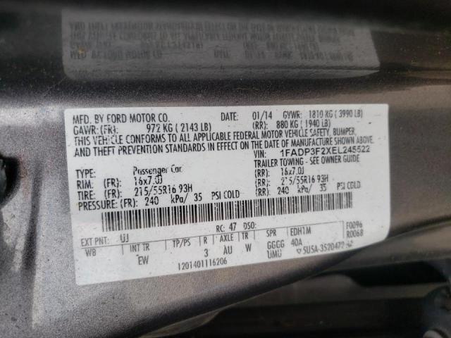 Photo 9 VIN: 1FADP3F2XEL245522 - FORD FOCUS SE 