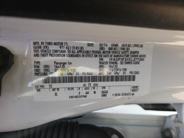 Photo 9 VIN: 1FADP3F2XEL277290 - FORD FOCUS SE 