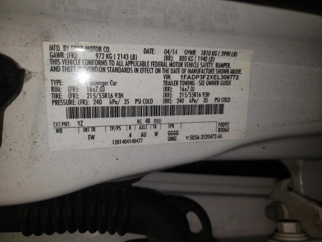 Photo 9 VIN: 1FADP3F2XEL306772 - FORD FOCUS SE 