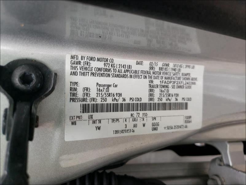 Photo 9 VIN: 1FADP3F2XFL243366 - FORD FOCUS SE 