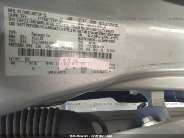 Photo 8 VIN: 1FADP3F2XFL317174 - FORD FOCUS 