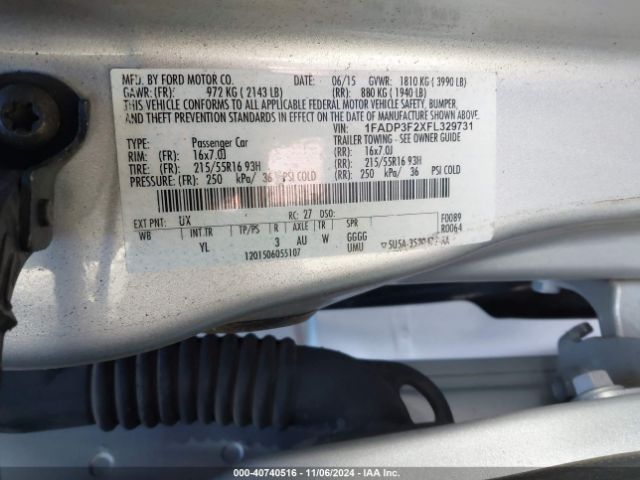 Photo 8 VIN: 1FADP3F2XFL329731 - FORD FOCUS 