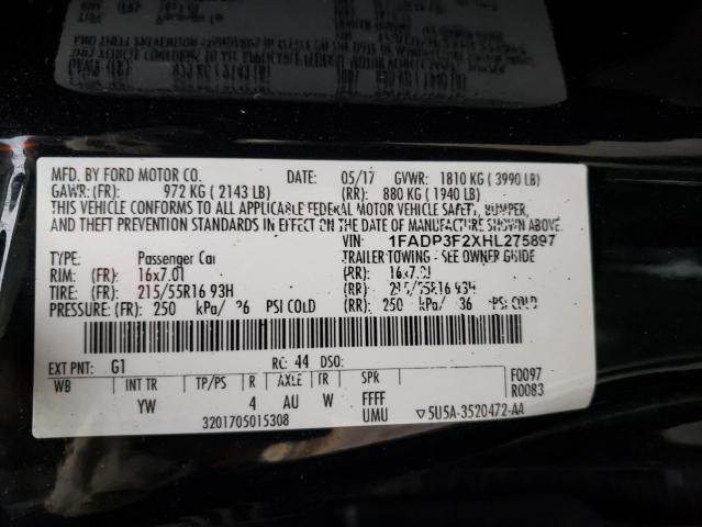 Photo 11 VIN: 1FADP3F2XHL275897 - FORD FOCUS SE 