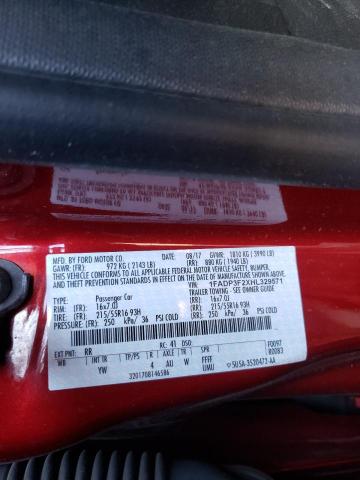 Photo 9 VIN: 1FADP3F2XHL329571 - FORD FOCUS SE 