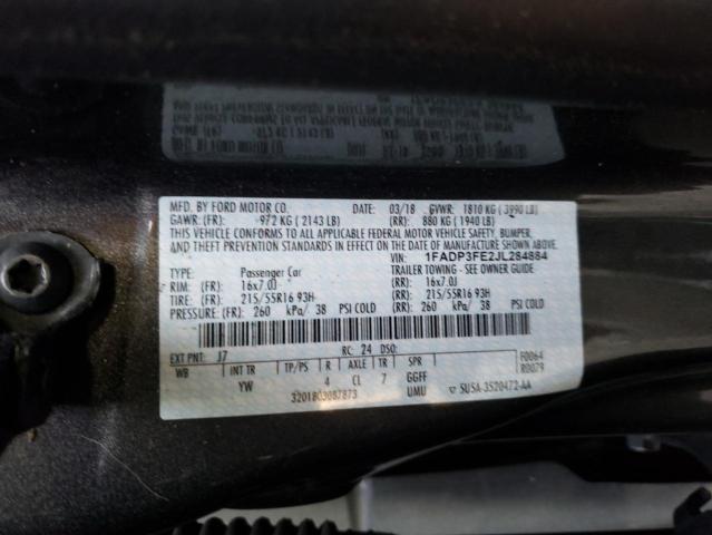 Photo 9 VIN: 1FADP3FE2JL284884 - FORD FOCUS SE 