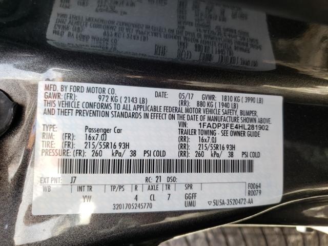 Photo 9 VIN: 1FADP3FE4HL281902 - FORD FOCUS SE 