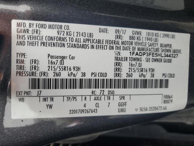 Photo 11 VIN: 1FADP3FE5HL344327 - FORD FOCUS 