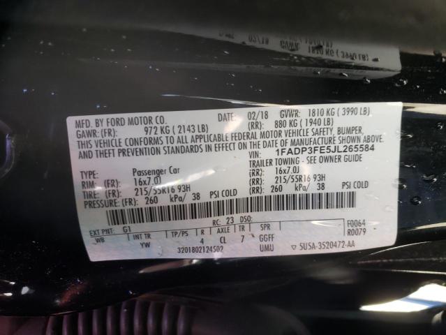 Photo 12 VIN: 1FADP3FE5JL265584 - FORD FOCUS SE 