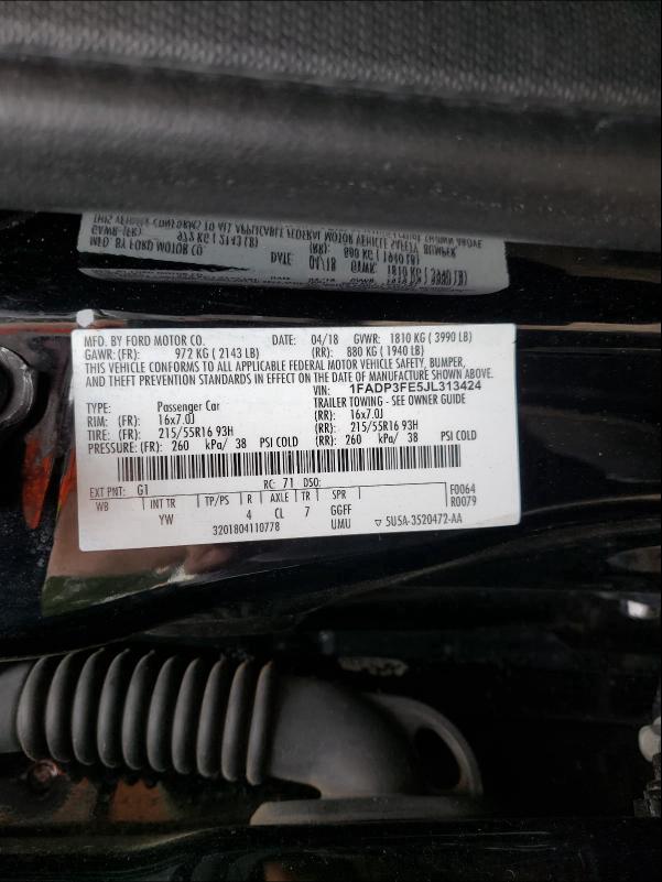 Photo 9 VIN: 1FADP3FE5JL313424 - FORD FOCUS SE 