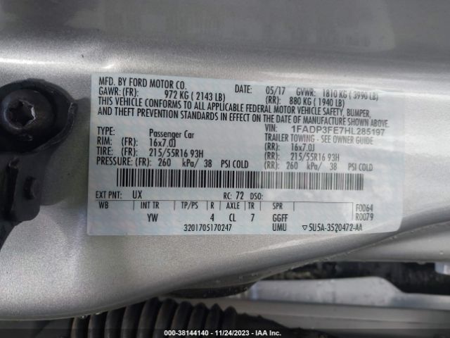 Photo 8 VIN: 1FADP3FE7HL285197 - FORD FOCUS 