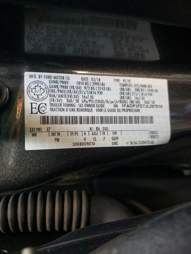 Photo 9 VIN: 1FADP3FE7JL297016 - FORD FOCUS SE 