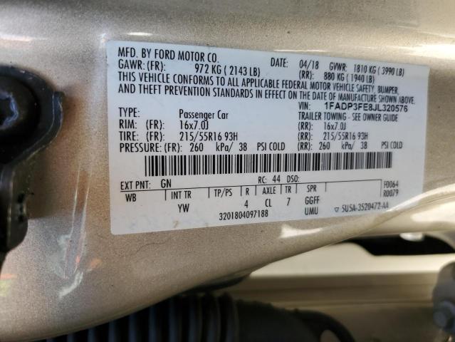 Photo 11 VIN: 1FADP3FE8JL320576 - FORD FOCUS SE 