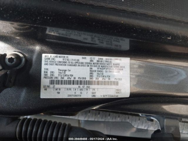 Photo 8 VIN: 1FADP3FE9JL232684 - FORD FOCUS 