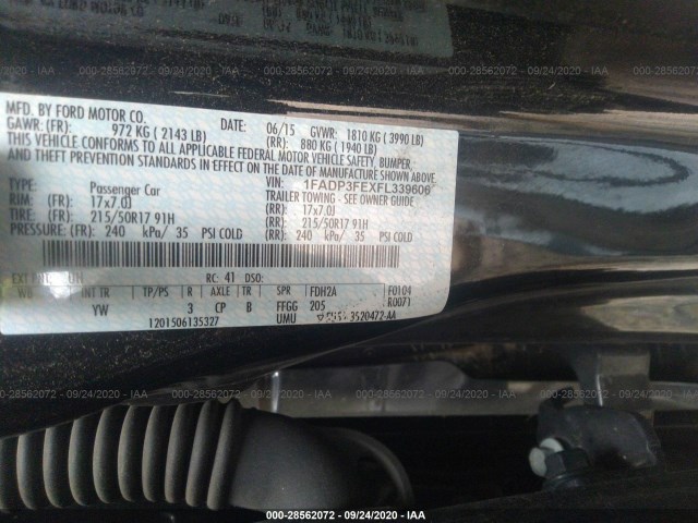 Photo 8 VIN: 1FADP3FEXFL339606 - FORD FOCUS 