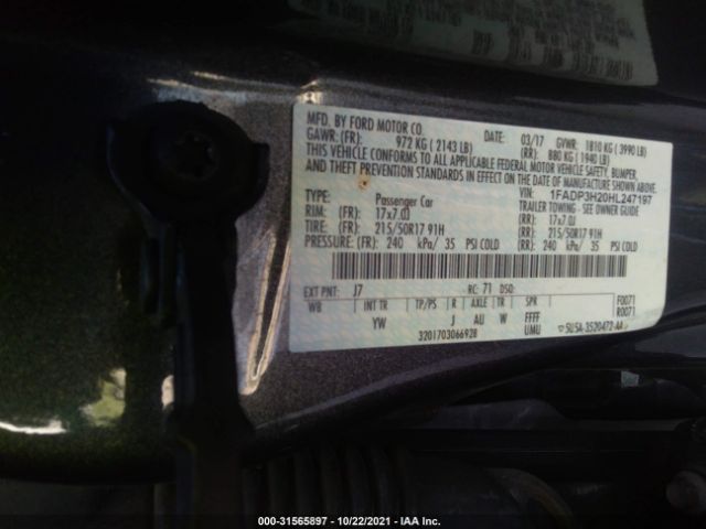 Photo 8 VIN: 1FADP3H20HL247197 - FORD FOCUS 