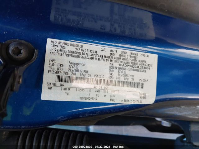 Photo 8 VIN: 1FADP3H20JL258884 - FORD FOCUS 