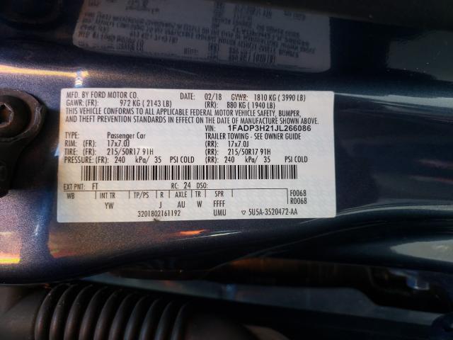 Photo 9 VIN: 1FADP3H21JL266086 - FORD FOCUS SEL 