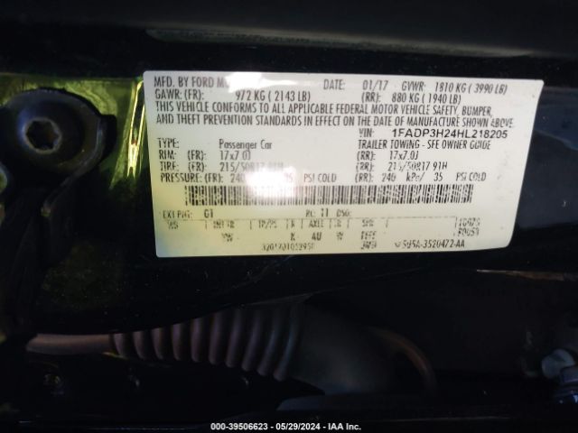 Photo 8 VIN: 1FADP3H24HL218205 - FORD FOCUS 