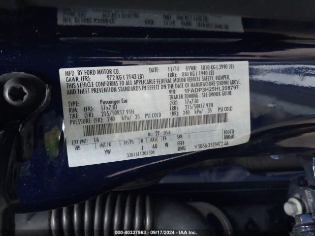 Photo 8 VIN: 1FADP3H25HL208797 - FORD FOCUS 