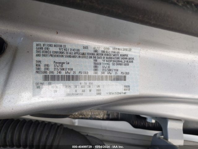 Photo 8 VIN: 1FADP3H28HL218305 - FORD FOCUS 