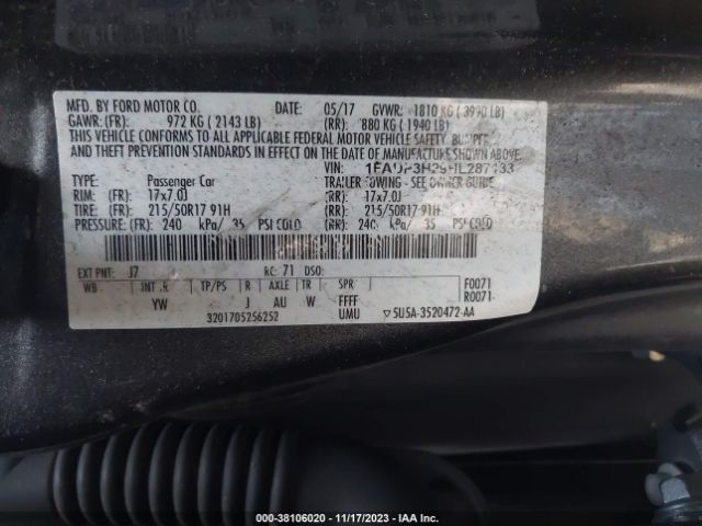 Photo 8 VIN: 1FADP3H29HL287133 - FORD FOCUS 