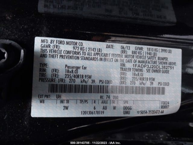 Photo 8 VIN: 1FADP3J20DL382751 - FORD FOCUS 