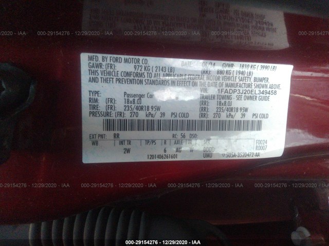 Photo 8 VIN: 1FADP3J20EL349458 - FORD FOCUS 