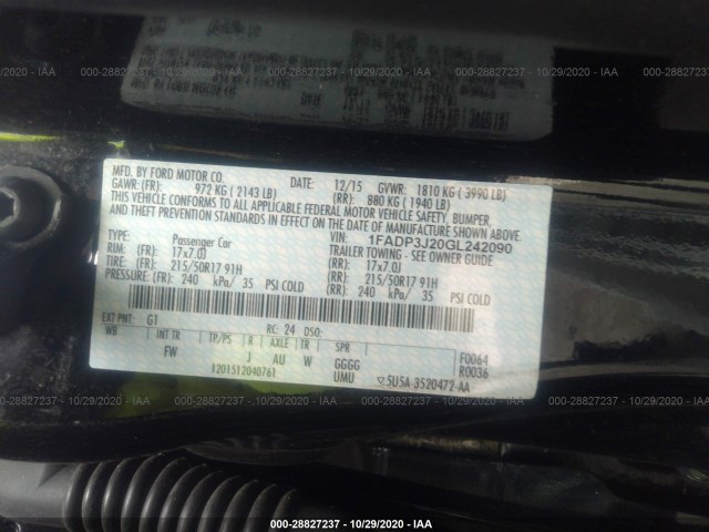 Photo 8 VIN: 1FADP3J20GL242090 - FORD FOCUS 