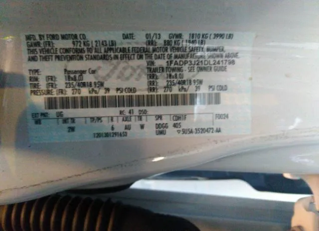 Photo 8 VIN: 1FADP3J21DL241798 - FORD FOCUS 