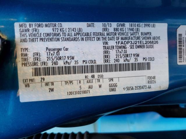 Photo 11 VIN: 1FADP3J21EL206826 - FORD FOCUS 